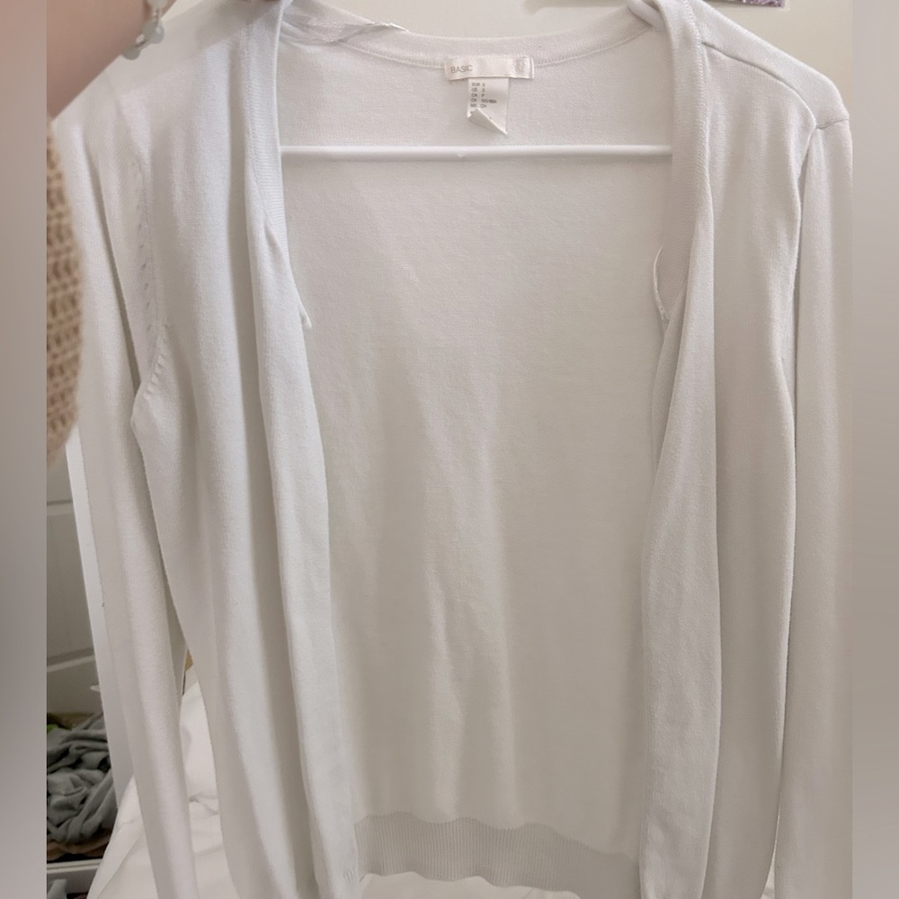 H&M White cardigan small cardigan